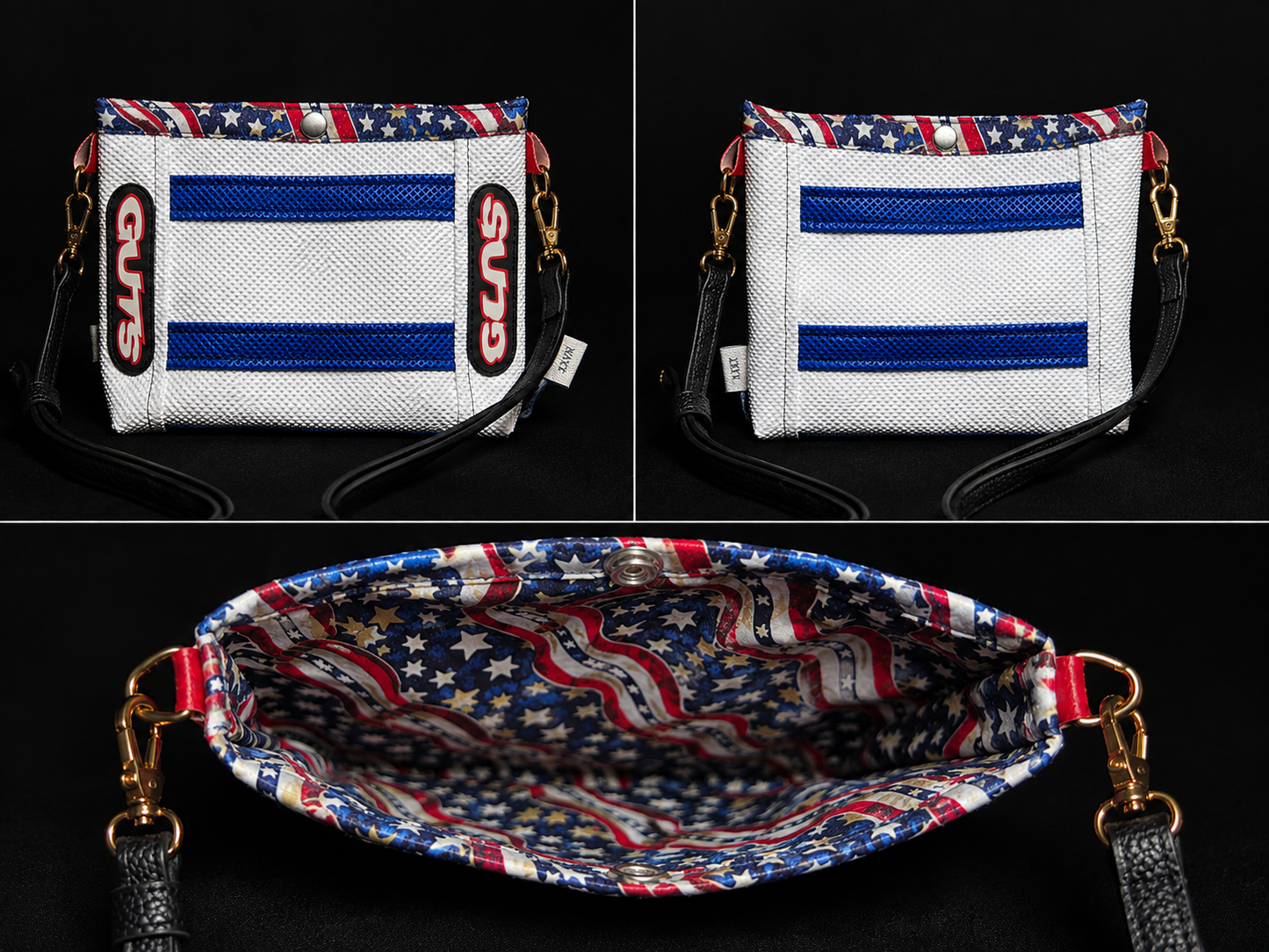 white & blue USA guts