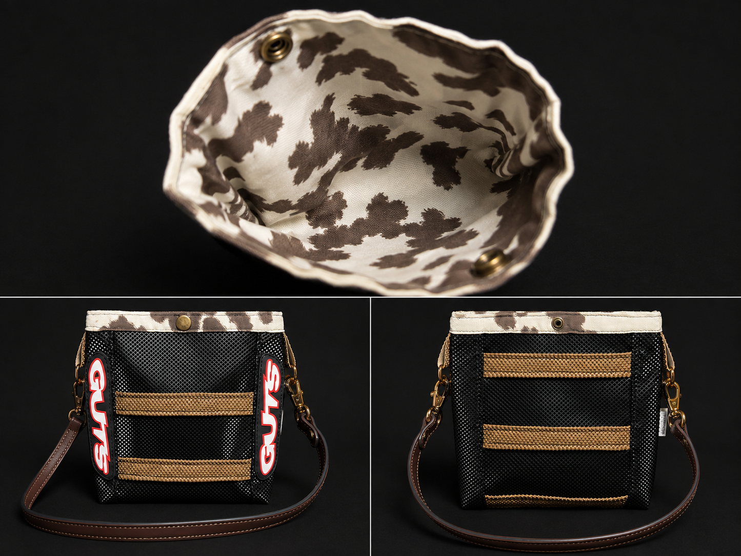 Black/Brown Cow print